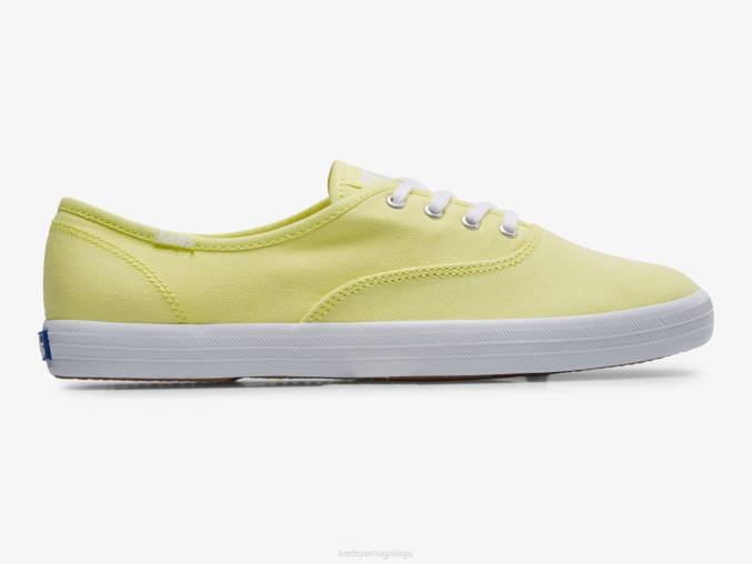 Keds tênis sazonal lavável em lona campeão R28H174 calçados limão ensolarado mulheres