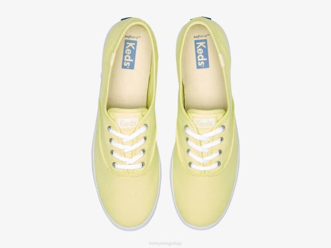 Keds tênis sazonal lavável em lona campeão R28H174 calçados limão ensolarado mulheres