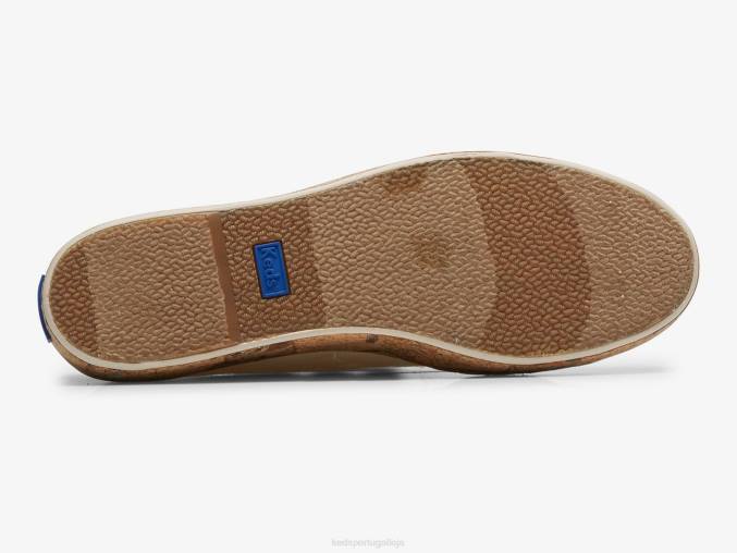 Keds tênis triple kick cork foxing R28H166 calçados natural mulheres