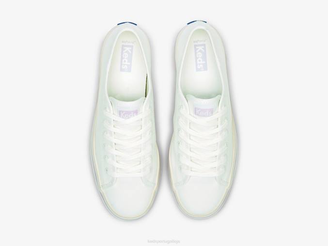 Keds tênis triple up lona foxing stripe R28H184 calçados lilás branco mulheres
