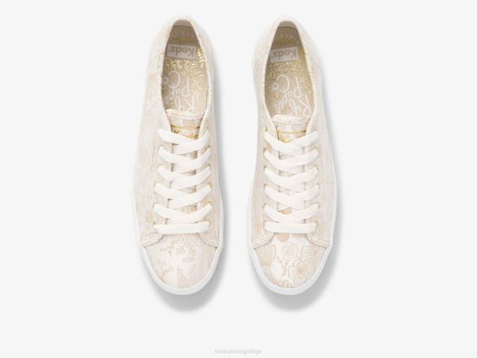 Keds x Rifle Paper Co. tênis triple kick colette jacquard R28H130 calçados marfim mulheres