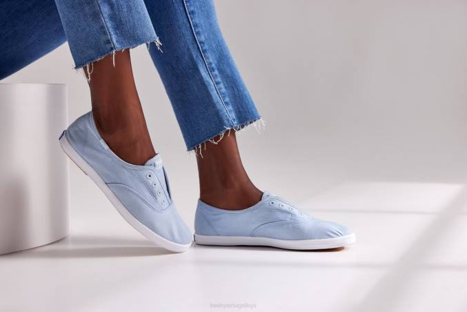 Keds Tênis chinelo de sarja lavável chillax R28H60 calçados azul claro mulheres