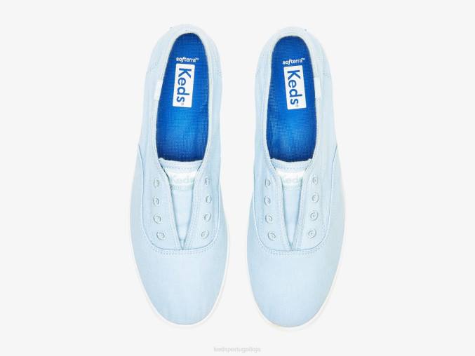Keds Tênis chinelo de sarja lavável chillax R28H60 calçados azul claro mulheres