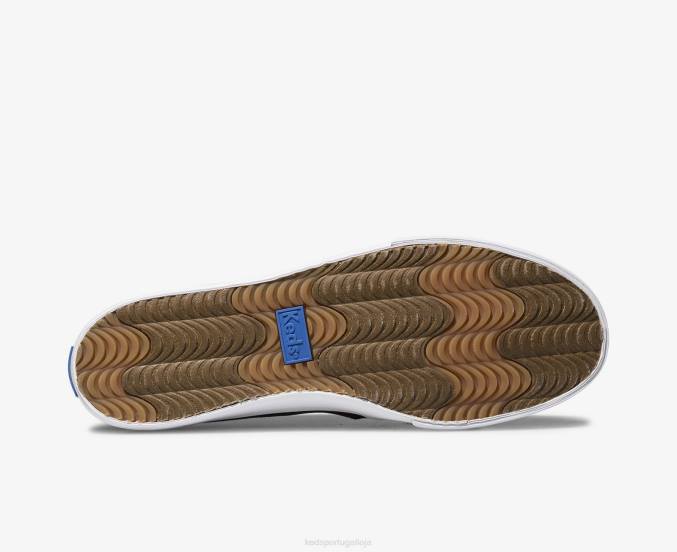 Keds sapatilha de lona de dois andares R28H1 calçados preto mulheres