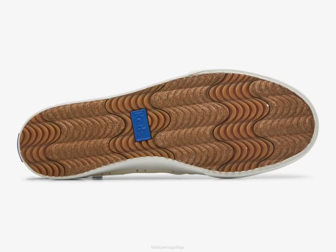 Keds sapatilha têxtil de dois andares sem cadarço R28H70 calçados ouro branco mulheres