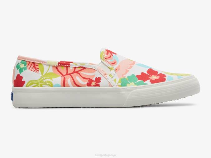 Keds tênis com estampa tropical de dois andares R28H13 calçados coral branco mulheres