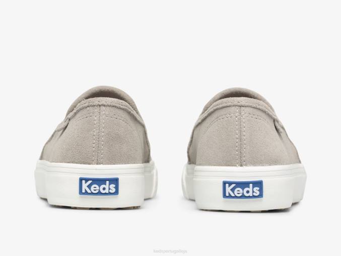 Keds tênis de camurça perf double decker R28H44 calçados cinza mulheres
