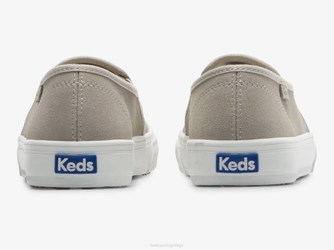 Keds tênis de camurça perf double decker R28H68 calçados cinza mulheres