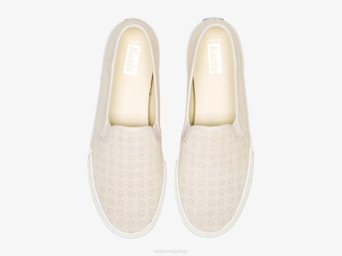 Keds tênis de camurça perf double decker R28H69 calçados luz rosa mulheres