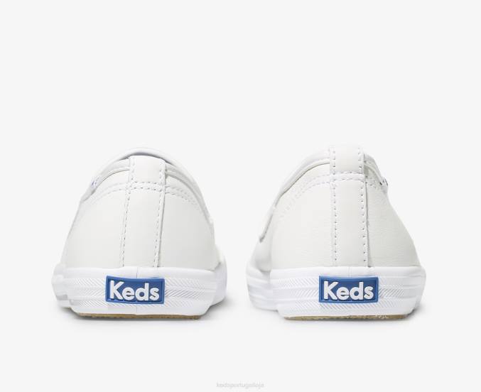 Keds tênis slip on couro campeão R28H25 calçados branco mulheres