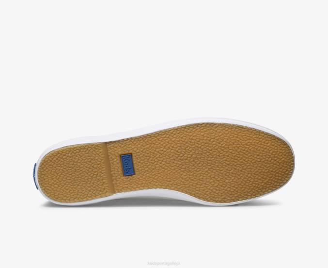 Keds tênis slip on couro campeão R28H25 calçados branco mulheres