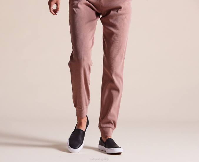 Keds tênis slip on de couro double decker R28H27 calçados preto mulheres