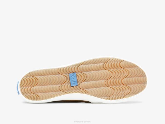 Keds tênis slip on de couro double decker R28H30 calçados moca mulheres