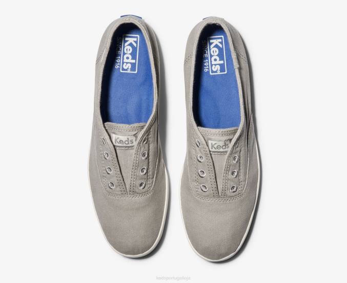 Keds tênis slip on lavável chillax R28H41 calçados garoa cinza mulheres