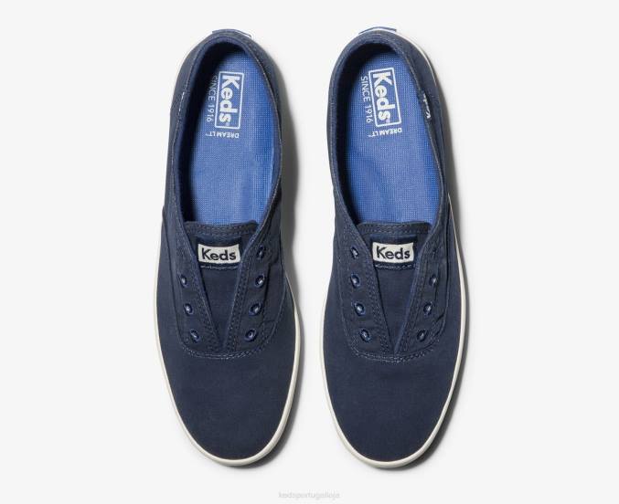 Keds tênis slip on lavável chillax R28H43 calçados azul mulheres