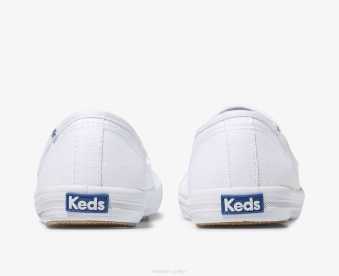 Keds tênis slip on lona campeão R28H38 calçados branco mulheres