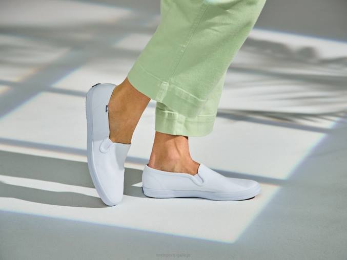 Keds tênis slip on lona campeão R28H38 calçados branco mulheres