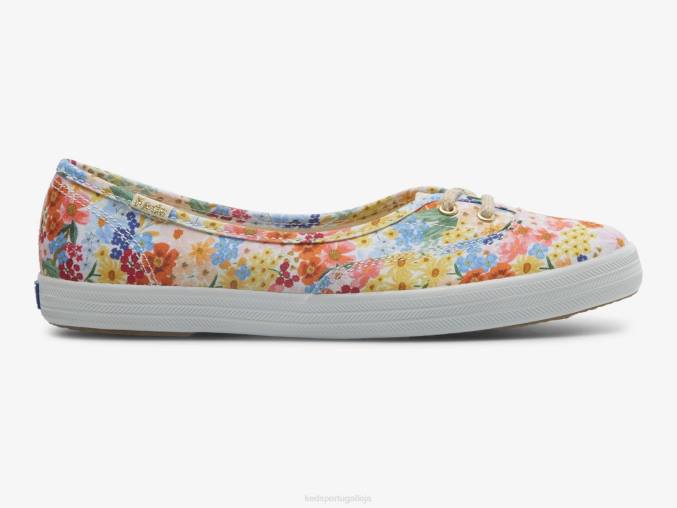 Keds x Rifle Paper Co. o tênis mini margaux sem cadarço R28H19 calçados branco multi mulheres