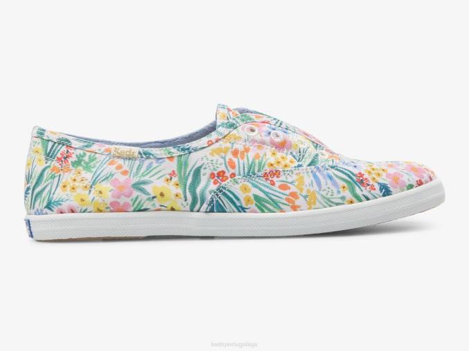 Keds x Rifle Paper Co. tênis slip on chillax lea R28H20 calçados branco multi mulheres