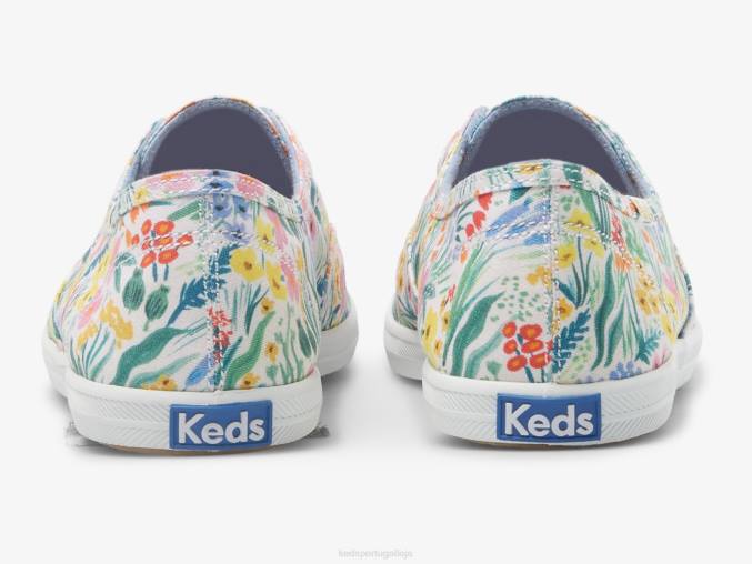 Keds x Rifle Paper Co. tênis slip on chillax lea R28H20 calçados branco multi mulheres