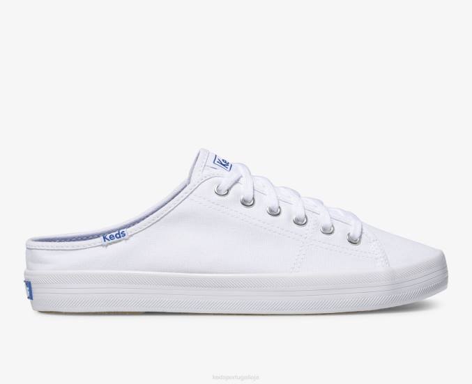 Keds Kickstart Mule Canvas Slip on Sneaker R28H11 calçados branco mulheres
