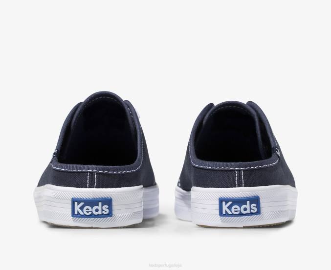 Keds Kickstart Mule Canvas Slip on Sneaker R28H12 calçados marinha mulheres