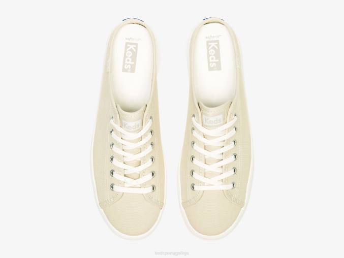 Keds Kickstart Mule Canvas Slip on Sneaker R28H47 calçados aveia mulheres