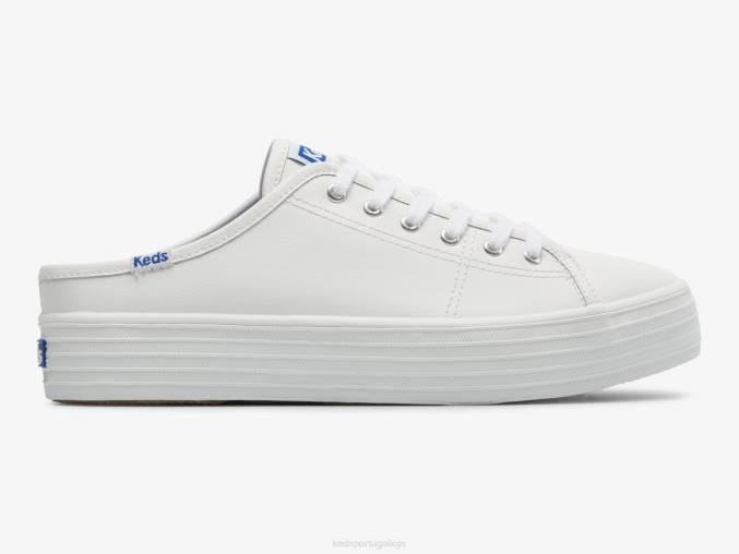Keds tênis triple kick mule em couro R28H46 calçados branco mulheres