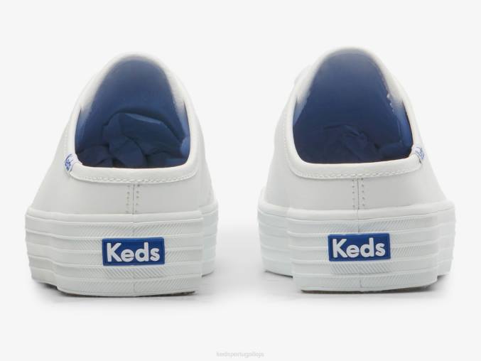 Keds tênis triple kick mule em couro R28H46 calçados branco mulheres