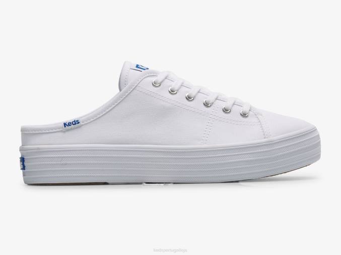 Keds tênis triple kick mule em lona R28H48 calçados branco mulheres