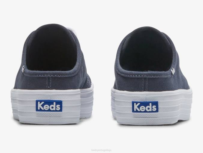 Keds tênis triple kick mule em lona R28H49 calçados marinha mulheres