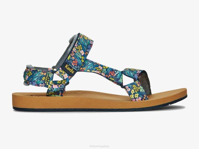 Keds x Rifle Paper Co. sandália trio R28H55 calçados marinha mulheres