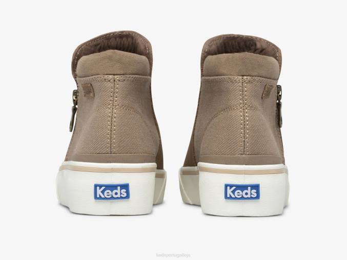 Keds botinha de zíper cooper R28H73 calçados marrom mulheres