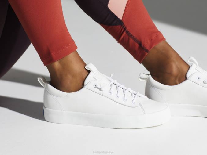 Keds sapatilha de couro R28H31 calçados branco mulheres