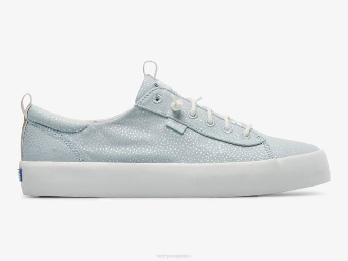 Keds tênis com impressão de pontos em lona de propina R28H62 calçados prata azul claro mulheres