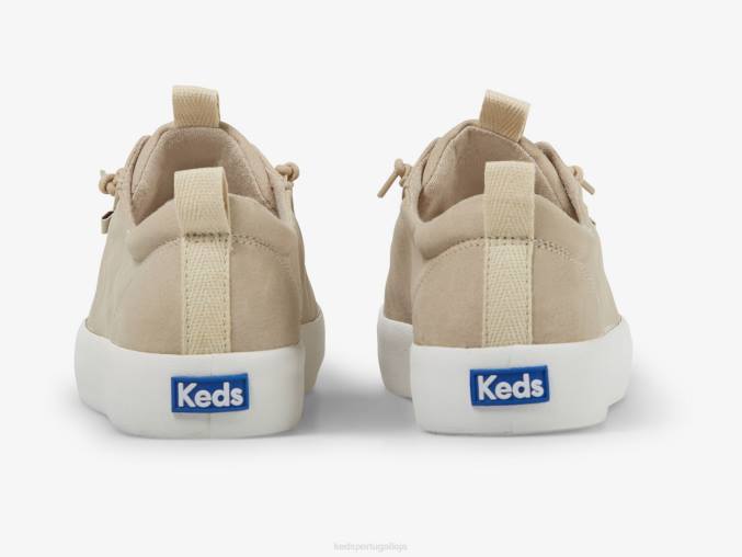 Keds tênis de couro vegano kickback R28H32 calçados taupe mulheres